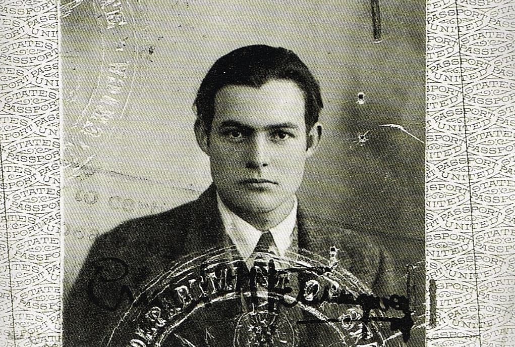 Hemingway's passport picture, 1920´s. Source: Library of Congress.